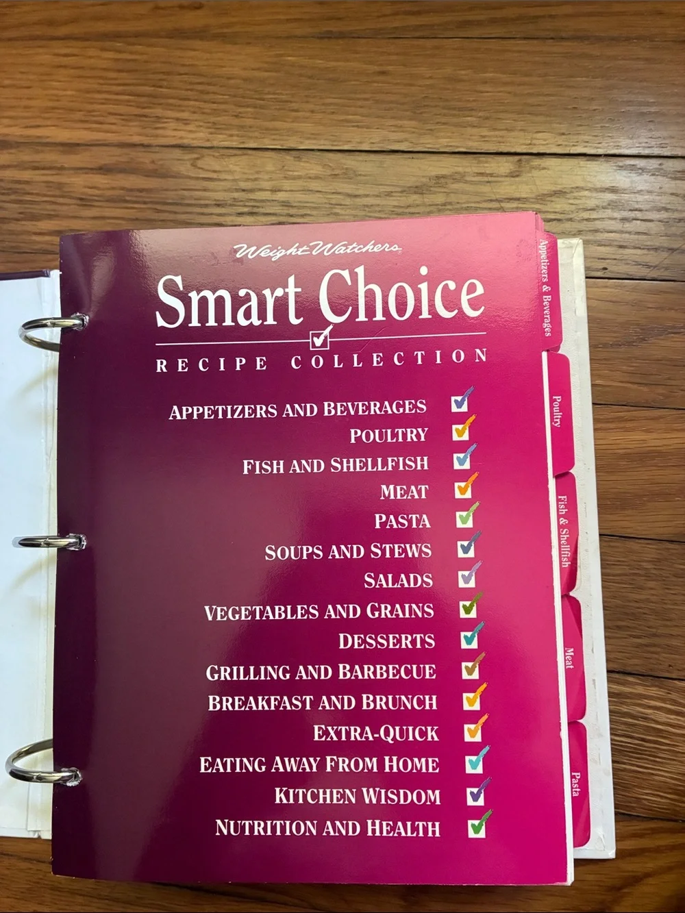 Weight Watchers Smart Choice Cookbook — White Cover with Colorful Food Grid